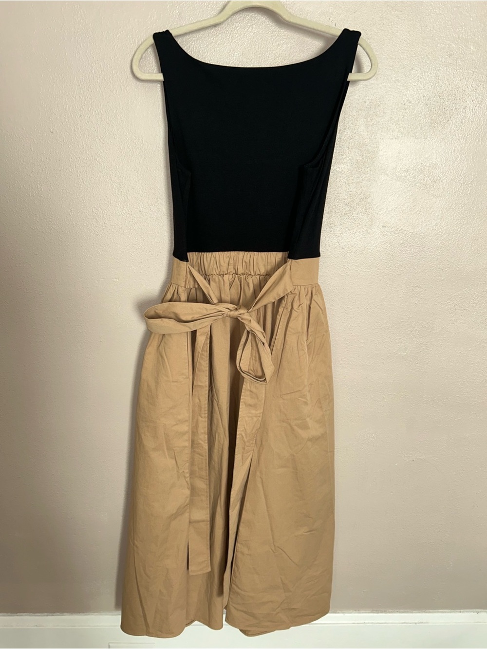 LOFT Tan Maxi A-Line Skirt with Gathered Waist - Picture 3 of 4